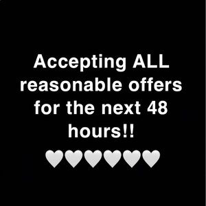 Make an offer and I’ll accept it! (No more than 40% less)